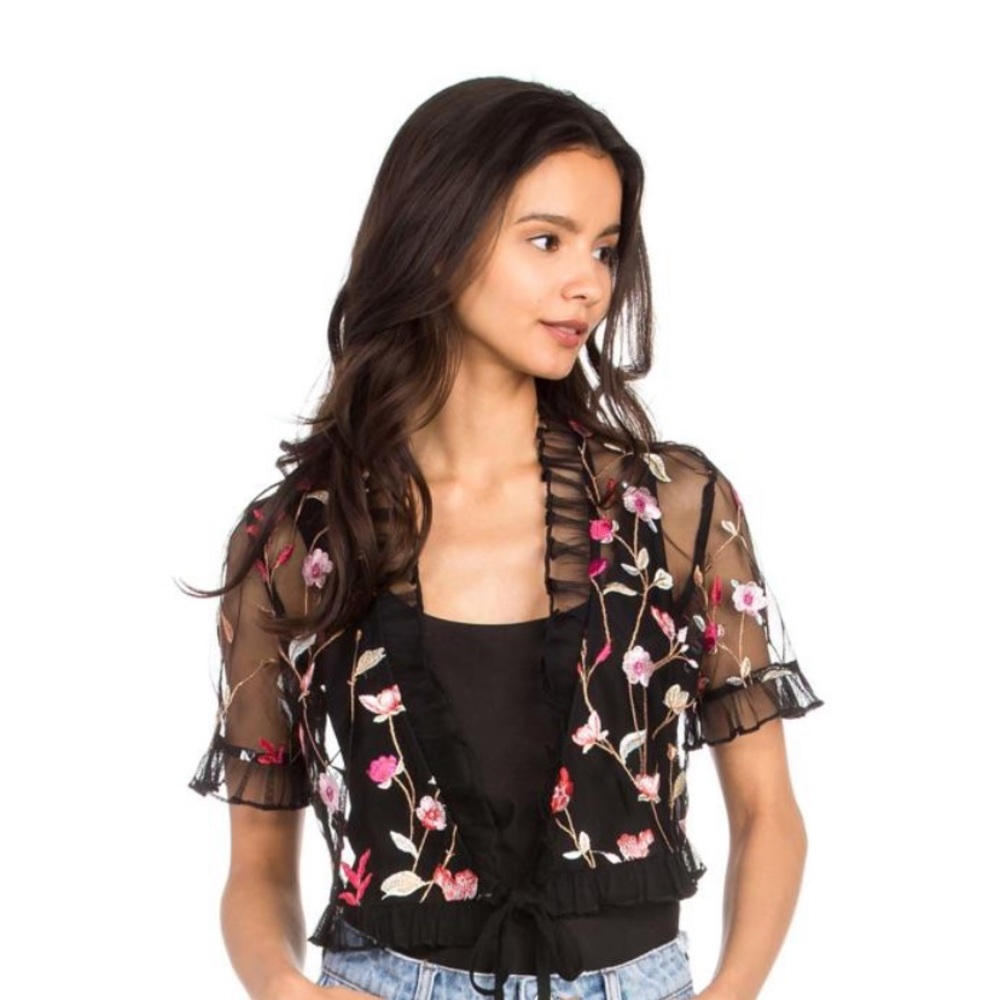 Dance&Marvel Sheer Floral top